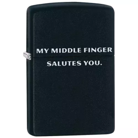 Zippo My Middle Finger - Black Matte