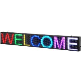 VEVOR Programmable LED Sign, P10 Full Color LED Scrolling Panel, DIY Custom Text Animation Pattern Display Board