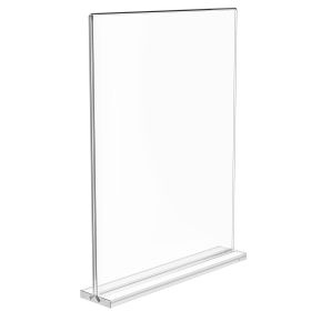 VEVOR Acrylic Sign Holder, 6 Pack 8.5 x 11-inch Brochure Display Holders, T-Shape Double Sided Display Sign Stand