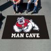 Fresno State Man Cave Tailgater Rug 5'x6' - black
