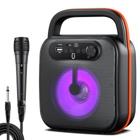 JYX D50 Karaoke Machine For Adult&Bluetooth Speaker With Microphone (Color: black)