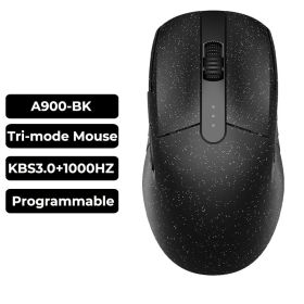 DAREU Tri-mode BT 5.1 Gaming Mouse 19000 DPI Optical Sensor Programmable Ergonomic Fast Charger Mice With KBS 3.0 Button (Color: black)