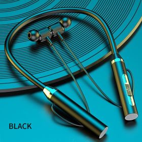 Wireless Headphones Bluetooth 5.0 Neckband Earphones Magnetic Sports Waterproof TWS Earbuds Blutooth Headset With Microphone Mic (Color: black, Ships From: China)
