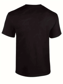 Printed Men's Plus Size Multifunctional Short Sleeved Shirt (Color: black, size: S)