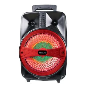 IQ Sound 8" Portable Bluetooth Speaker (Color: Red)