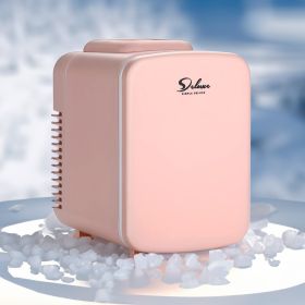 Simple Deluxe Mini Fridge: Compact Portable Cooler & Warmer for Skincare, Beverages, Food, and Cosmetics (Color: pink)