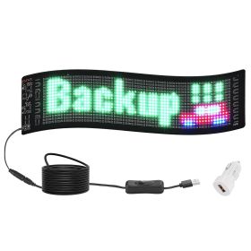 VEVOR Programmable LED Sign, P5 Full Color LED Scrolling Panel, DIY Custom Text Animation Pattern Display Board (size: 15 x 4 inches)
