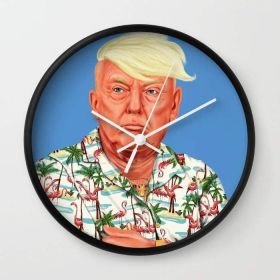 Donald Trump Wall clock (Color: White)