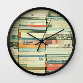 Bookworm Wall clock (Color: White)