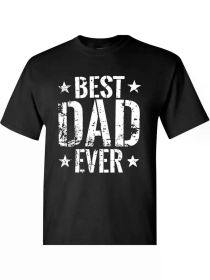 Best Dad Ever T-Shirt Funny Gifts for Dad Fathers Day Husband Mens T Shirt, Regular-Fit, Family T-shirt (Color: black, size: XXL)
